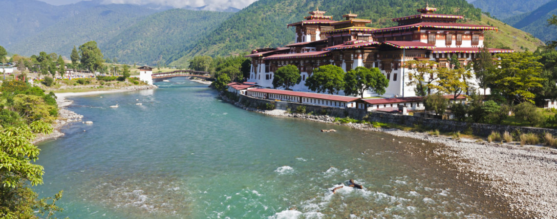 Punakha Dzong, at the confluence of two rivers, was the venue of the Fifth King of Bhutans Royal Wedding.